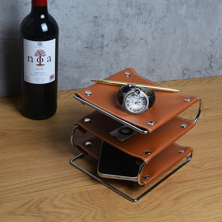 Multifunctional Leather Coffee Table