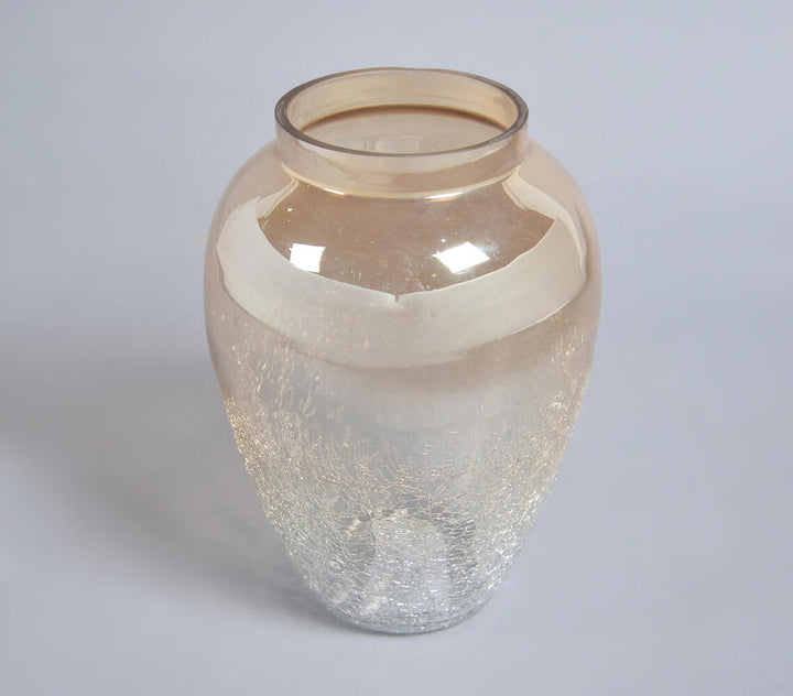 Transparent Gold Tones Decorative Votive Jar