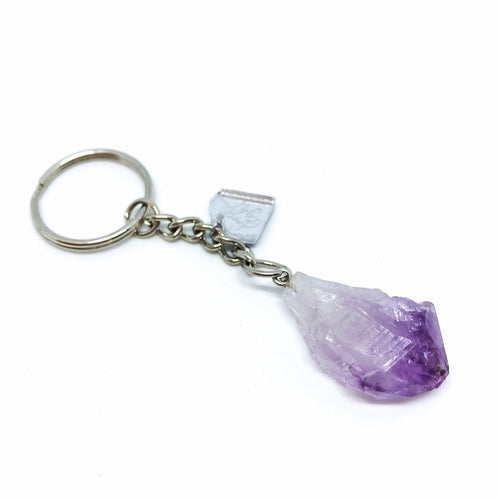 Raw Crystal Keychains